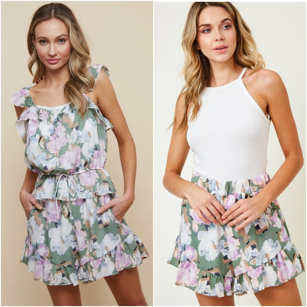 Saints & Hearts 2-Piece Shorts Set